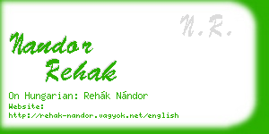 nandor rehak business card
