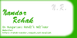 nandor rehak business card